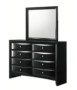 Crown Mark Furniture Fallon 8 Drawer Dresser in Black