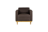 AIDEN CHAIR W/1 THROW PILLOW-CHOCOLATE