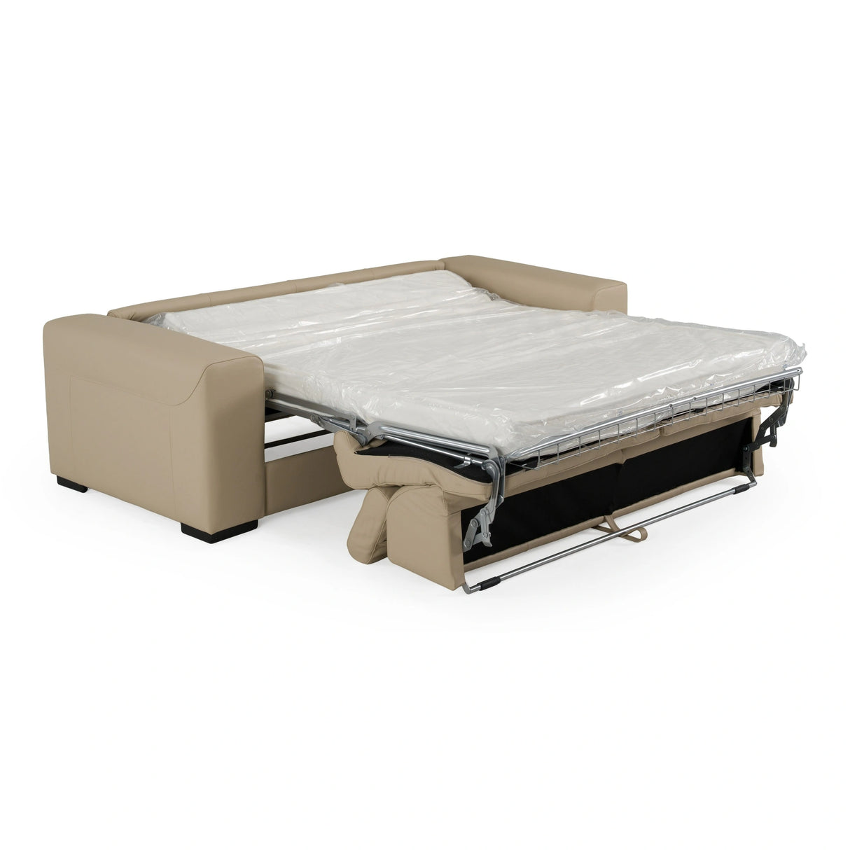 Icon - Modern Italian Cappuccino Leather Sofa Bed