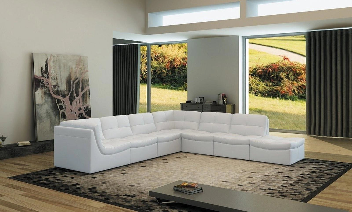 J&M Furniture Lego 7pc Living Room Set in White