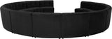 Limitless Black Velvet 14pc. Modular Sectional