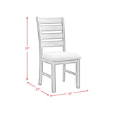 Jax 6PC Dining Set (72"" Table + 4 Chairs + Bench) in Cherry