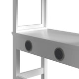 Hampton Kids Loft with Ladder and Desk with Speaker Bedroom Set
