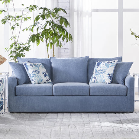 Sylvie Sofa W/4 Accent Pillows-Slate Blue