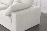 Serene Cream Linen Fabric Deluxe Cloud Modular Sectional