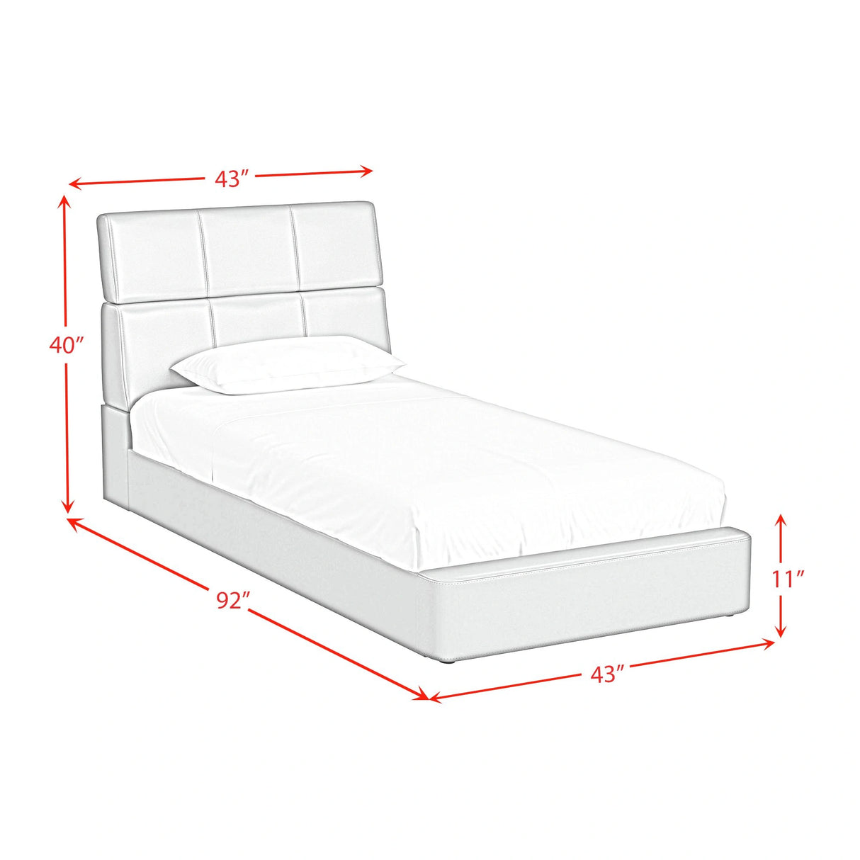 Valari Transformer Bed with Electronic Features in Grey PU