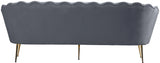Gardenia Grey Velvet Sofa