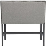 Elements International Seneca Counter Height Dining Bench with Back in Grey