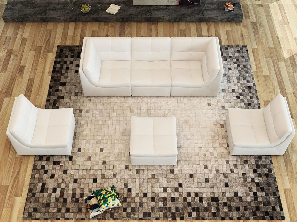 J&M Furniture Lego 6pc Living Room Set in White