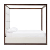 Manhattan - Contemporary Canopy Brown Oak Bed