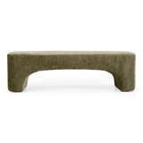 Siegal - Modern Olive Green Fabric Bench