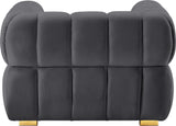 Gwen Grey Velvet Chair