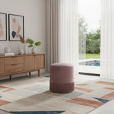 Teddy Pink Velvet Ottoman/Stool