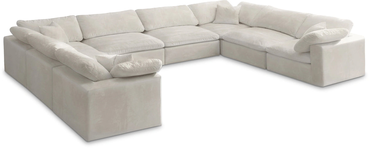 Cozy Cream Velvet Cloud Modular Sectional