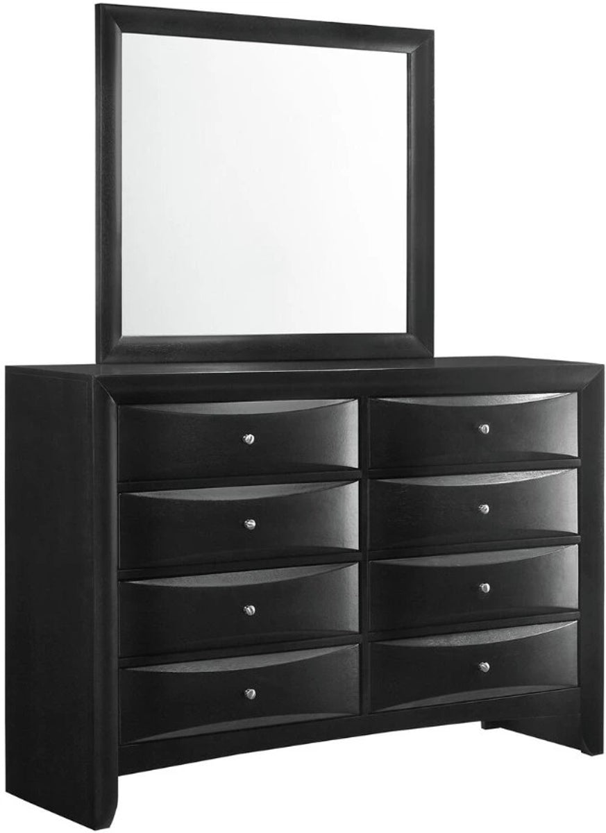 Elements International Emily 8 Drawer Dresser in Black EM800DR