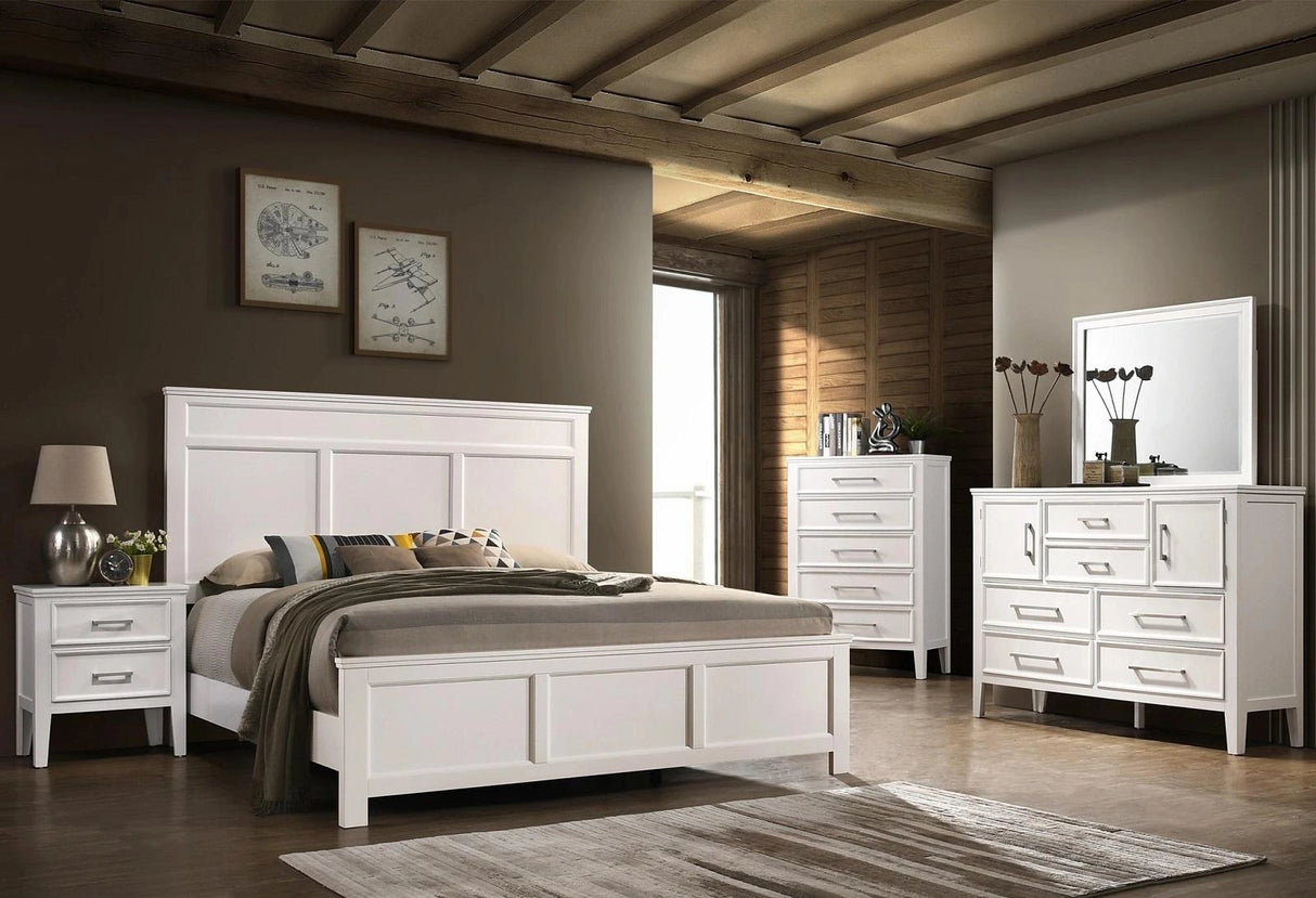 New Classic Furniture Andover 6 Drawer Dresser in White