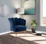 Jester Navy Velvet Accent Chair