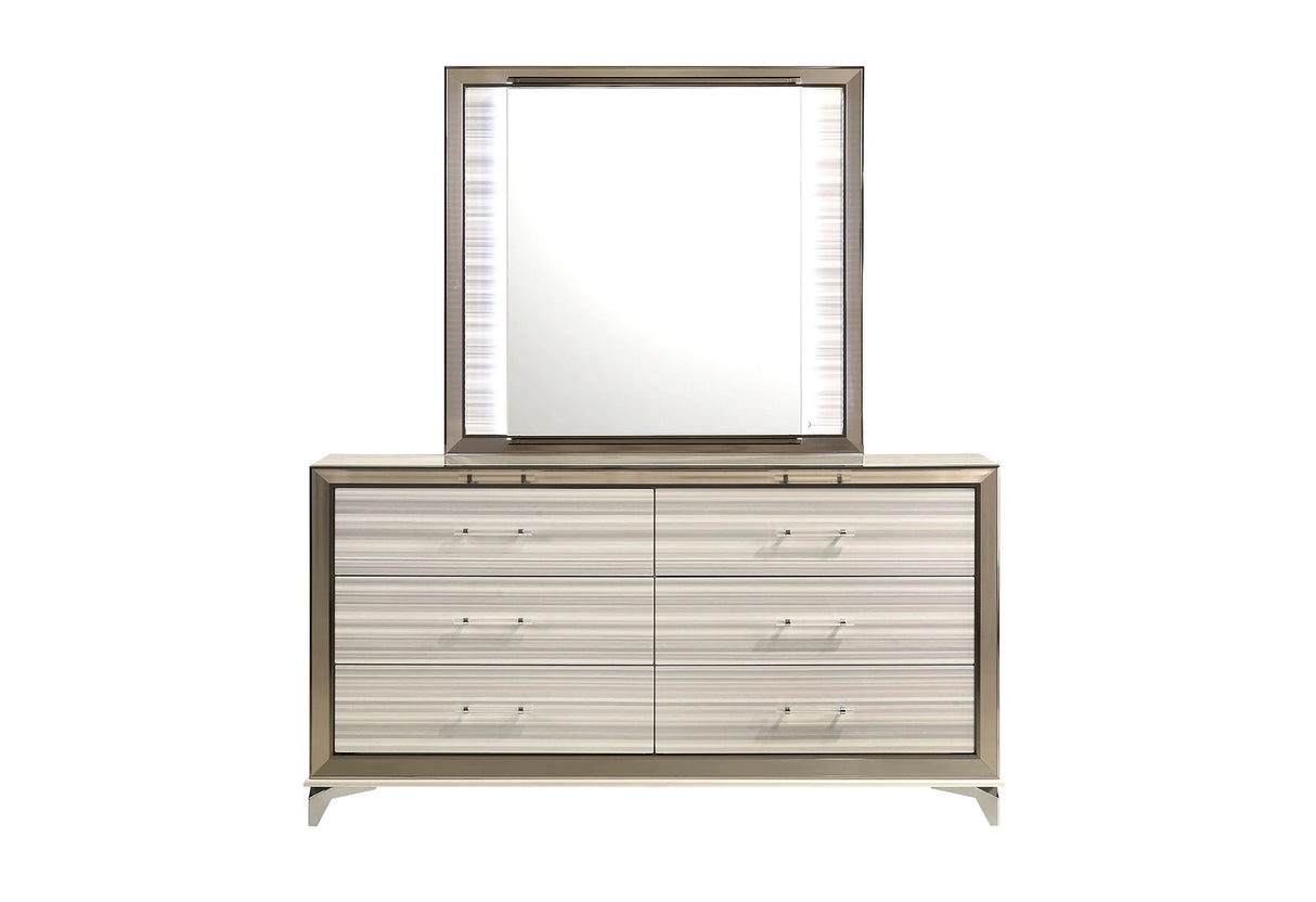 Zambrano White Mirror with LED