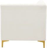 Alina Cream Velvet Corner Chair
