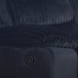 Willow Console Loveseat W/ Dual Recliners-Black