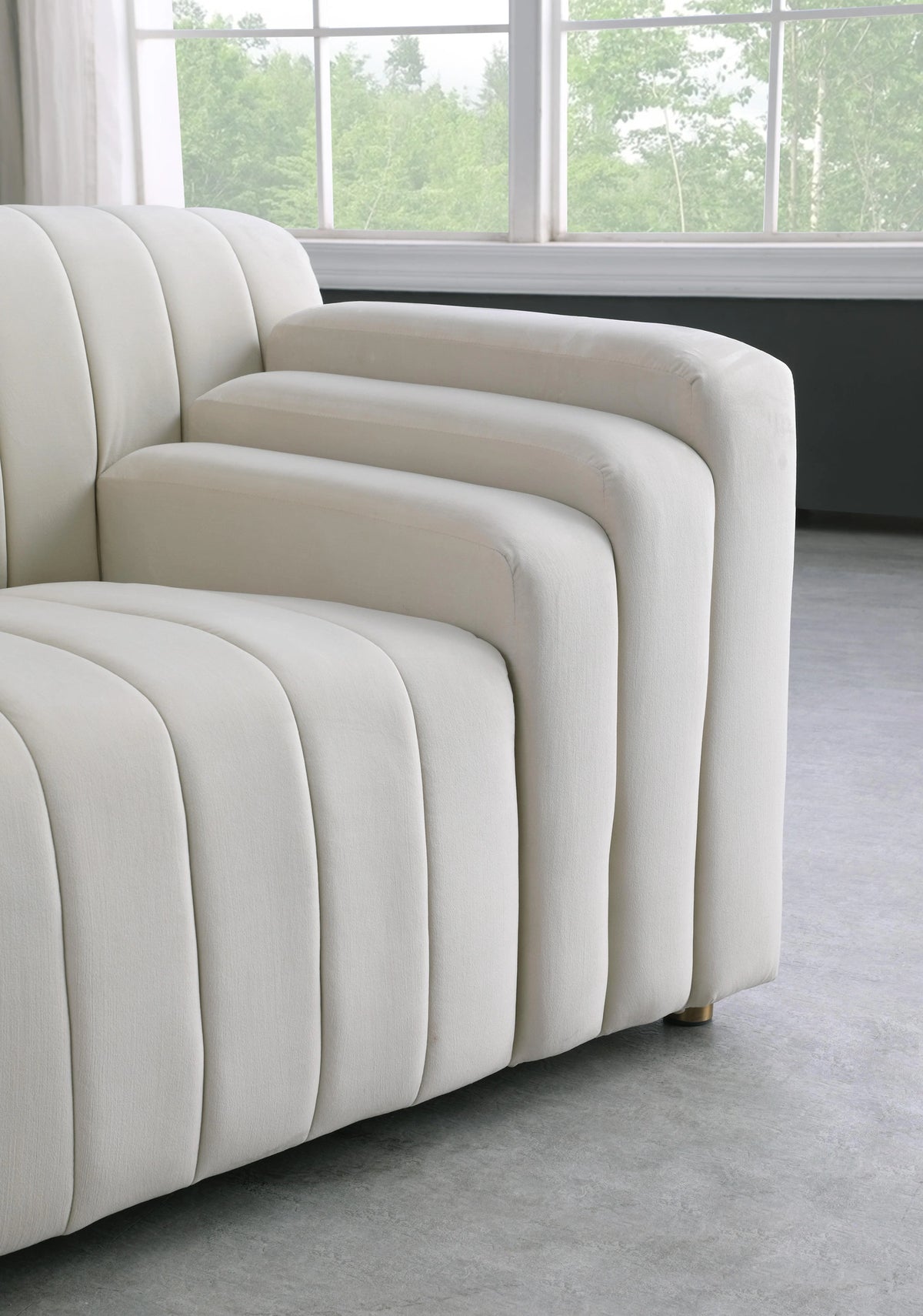 Naya Cream Velvet Chair
