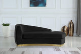 Julian Black Velvet Chaise