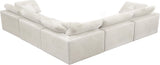 Cozy Cream Velvet Cloud Modular Sectional