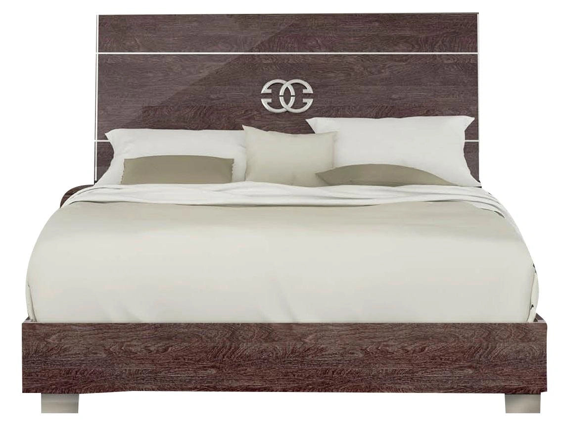 ESF Furniture Prestige Classic Queen Sleigh Bed in Cognac Birch