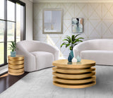 Levels Brushed Gold End Table