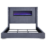 Tisdall Wingback Bed with Flame Visualizer
