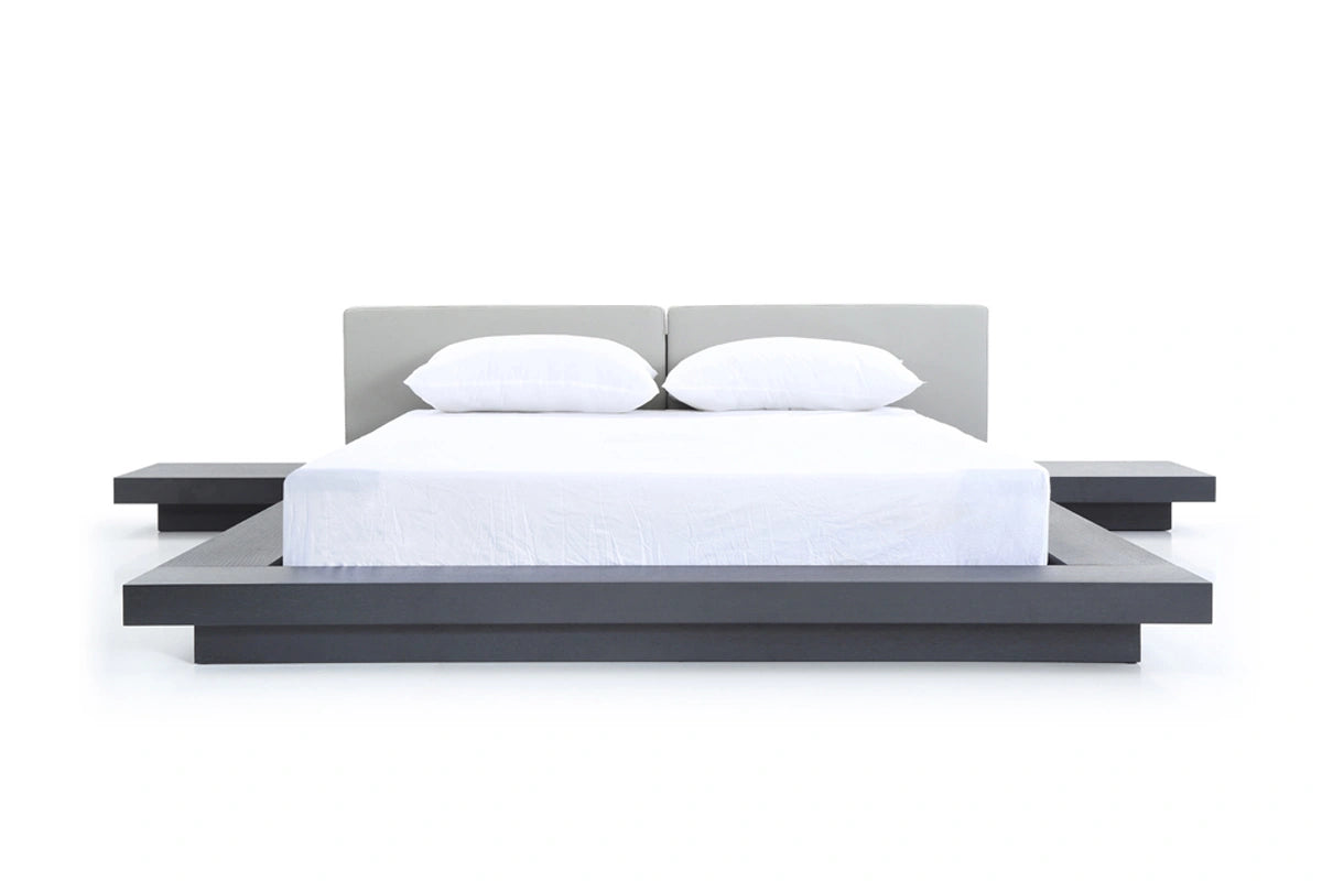 Opal Modern Wenge & Grey Platform Bed
