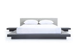Opal Modern Wenge & Grey Platform Bed