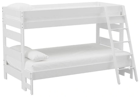 Elements International Cali Kids Twin over Full Bunk Bed with Ladder in White image