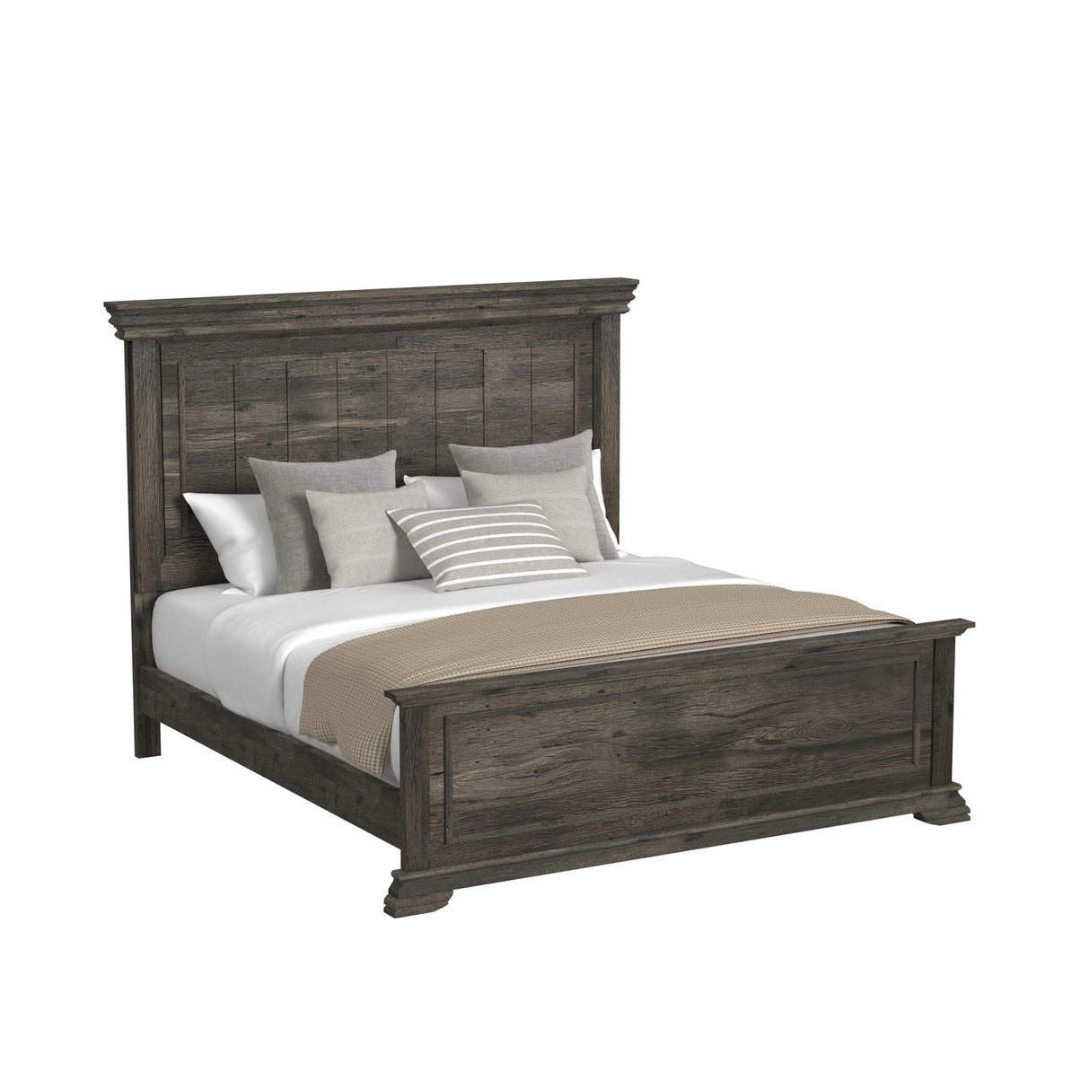Park Ridge Panel Bed in Charcoal