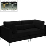 Julia Black Velvet Modular Sofa