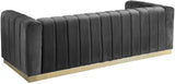 Marlon Grey Velvet Sofa