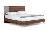 Palermo - Italian Modern Faux Concrete & Walnut Bedroom Set