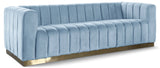 Marlon Sky Blue Velvet Sofa
