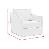 Acacia Swivel Chair in Freya Light Blue