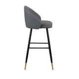 Oliver Gray Vegan Leather Bar Chair (2 Per Carton)