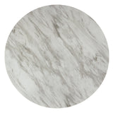 Celeste 42" Round Counter Table-Espresso/Faux Marble