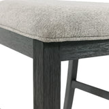 Martin Side Chair with Grey Fabric - Black Finish (2 Per Carton)