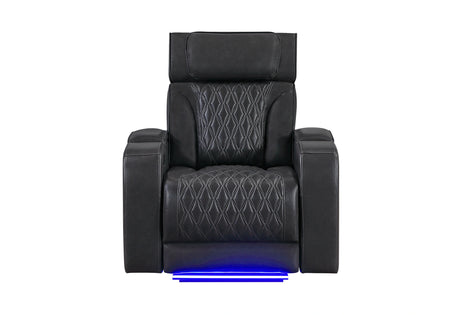 U8611 Blanche Power Recliner with Power Headrest and LED