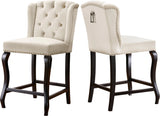Suri Cream Velvet Stool