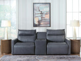 ModZ Power Reclining Sectional Loveseat with Audio Console
