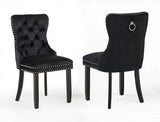Arabella Accent Chair Black Velvet
