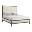 Elements International Versailles King Upholstered Panel Bed in Grey image