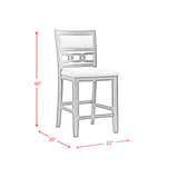Amherst Counter Side Chair W/PU Cushion Grey Finish (2 Per Pack)