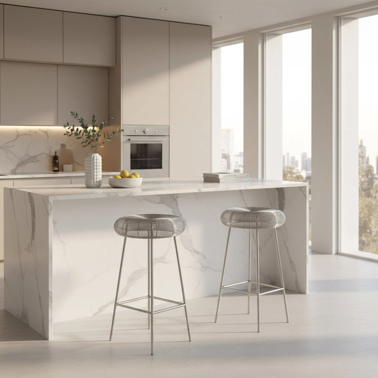 Tuscany Silver Counter Stool