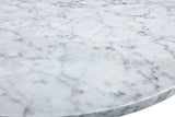 Omni White Faux Marble End Table